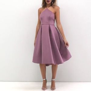 Asos Halter Neck Prom Midi Dress